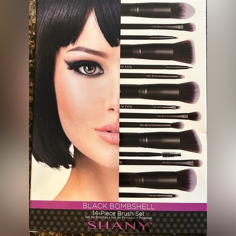SHANY Black Bombshell 14-Piece Brush Set With Synthetic Bristles, New In Box - Picture 11 of 11